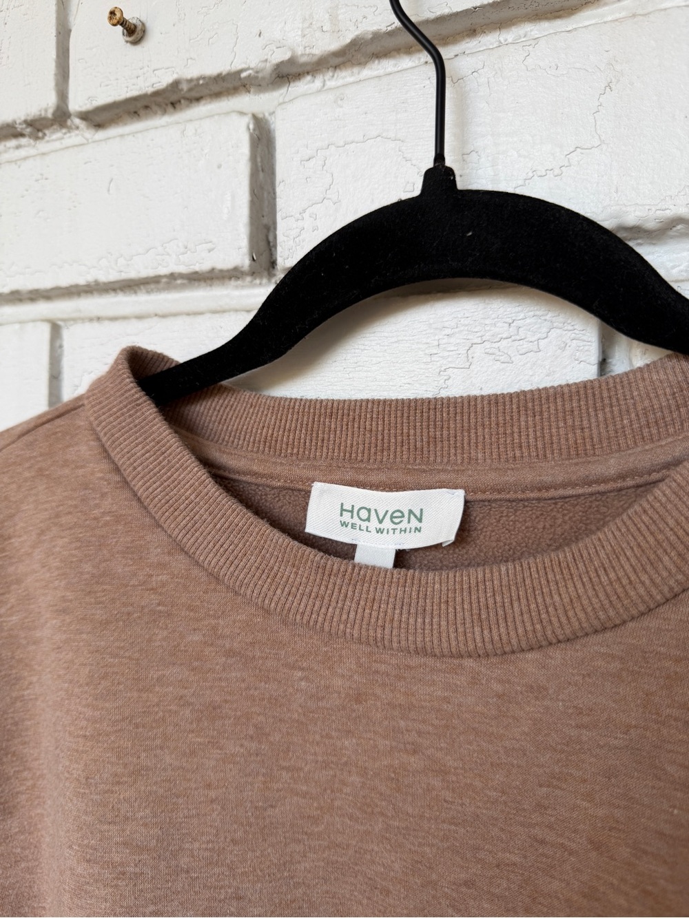 Haven Well Within Crewneck Sweatshirt Mocha Taupe Size XL